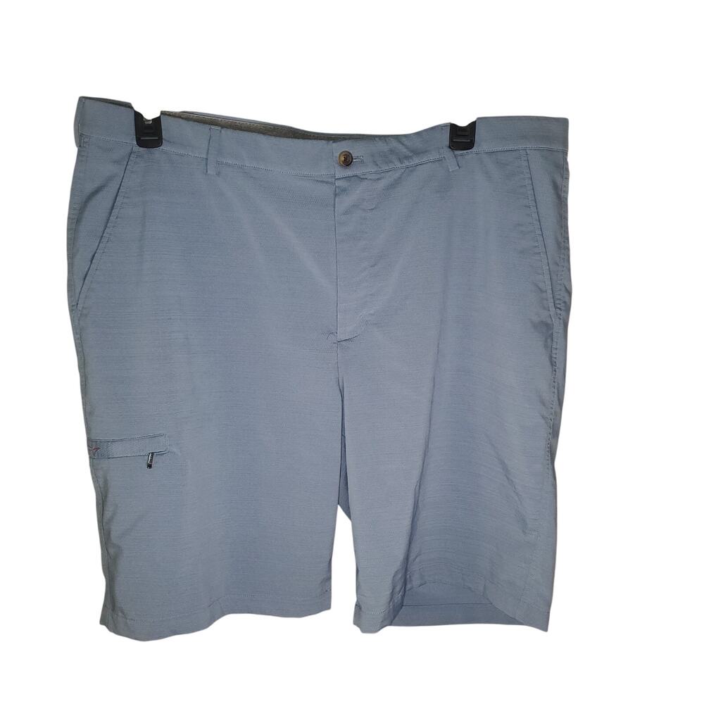 Greg Norman Shorts Men's (40x10) Blue Golf Chino Poly Stretch Casual